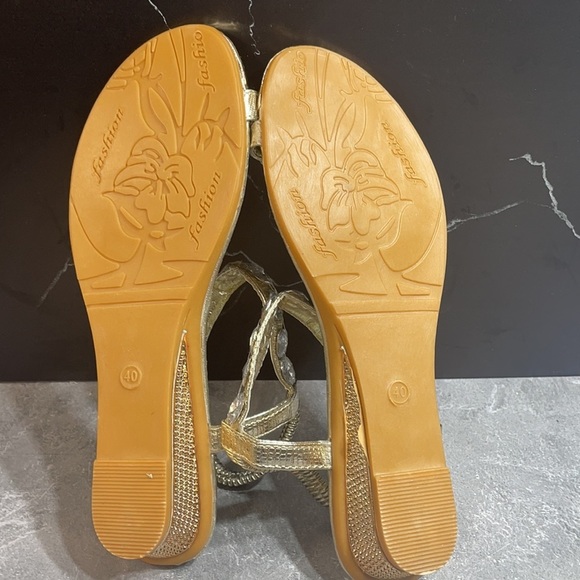 Lily Vanity Sandals Gold Size 9m - Picture 7 of 10